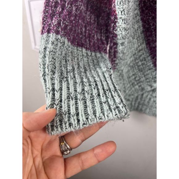 De Rotchild Colorblock Twist Front Chunky Knit Sweater Womens 3X Oversized Cozy - Picture 5 of 6